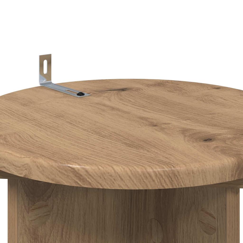 Plant Stand 2 Pcs Artisan Oak 29.5 X 29.5 X 60 Cm