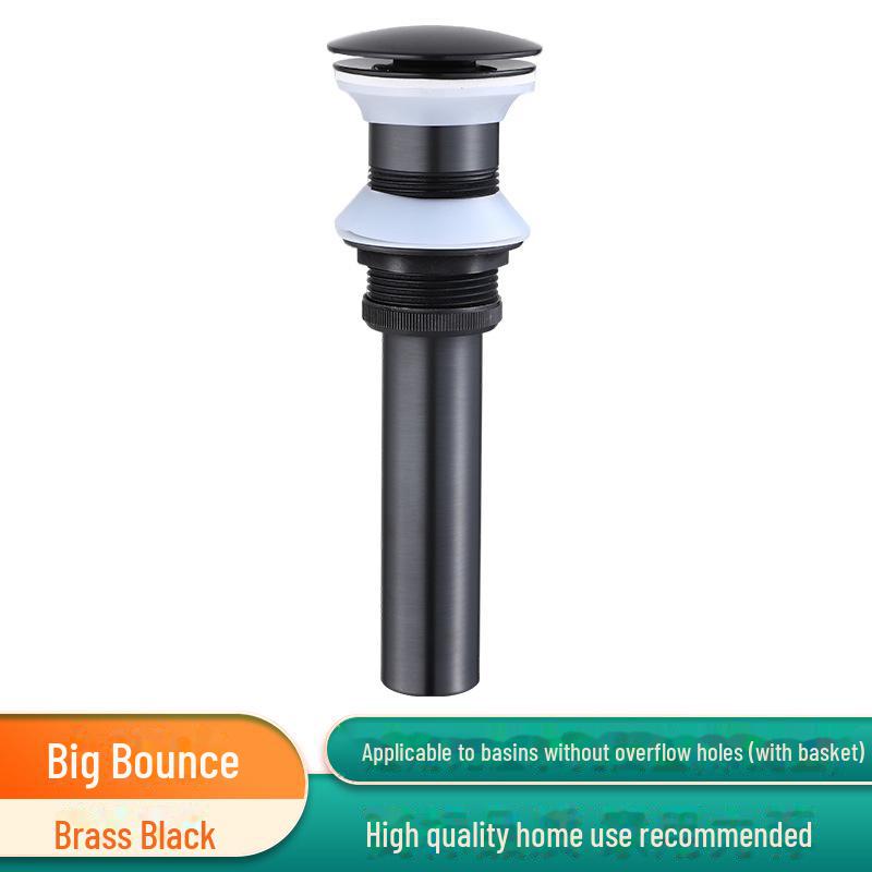 Copper Bounce Drainer for Bathroom Handwashing Basin with Deodorizing Drain Pipe