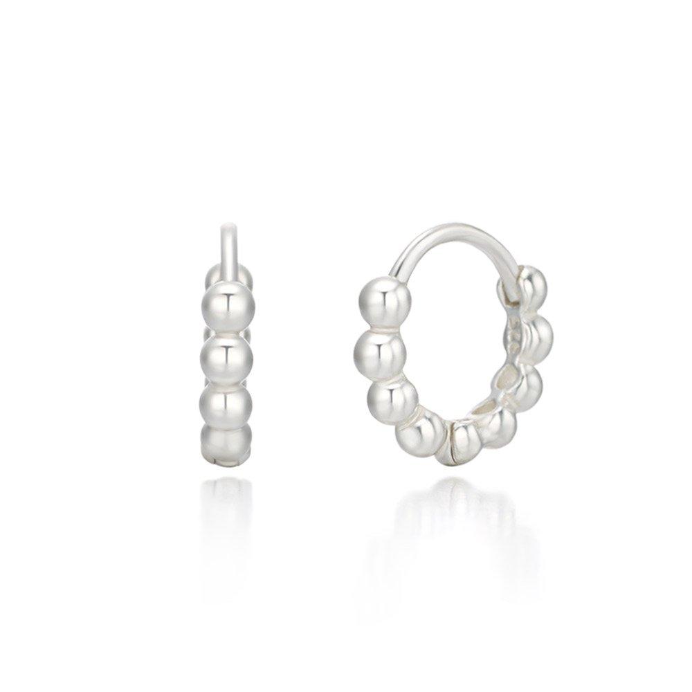925 Silver Ael One-Touch Ring Earrings W
