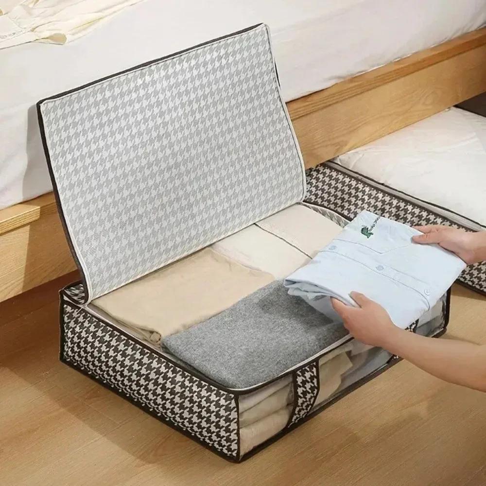 Non Woven Fabric Quilt Storage Bag Foldable Dustproof Toys Bags Moisture Dust Proof Proof Organizer House-moving Luggage Bags