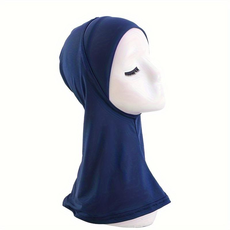 Stretchable Ethnic Long Tube Undercap Hijab Caps Breathable Headscarf Hat For Women Soft Hijab Bonnet With Full Neck Coverage