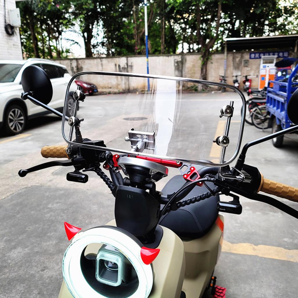 Clear Windshield Windscreen Wind Splitter Wind Deflector for Motorcycles Electric Scooter Modification