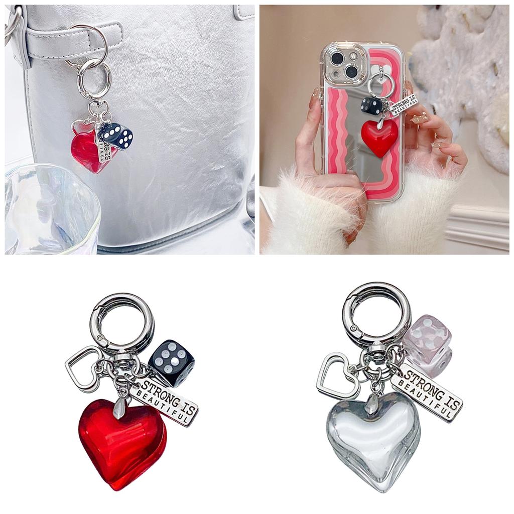 Herz Schlüsselanhänger Einzigartiges Taschenzubehör Schlüsselanhänger Herz Schlüsselanhänger Stilvolle Schlüsseldekorationen Metalltextur Geeignet für Alltagsparty