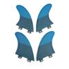 UPSURF Double Tabs K2.1 Carbon Surfboard Fins (Set of 4) (Blue)