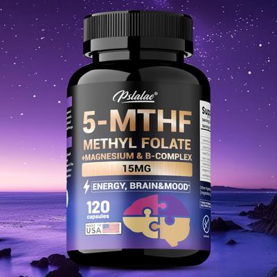 5-MTHF Methylfolate - Brain Health and Mood Support, Memory Enhancement, Focus