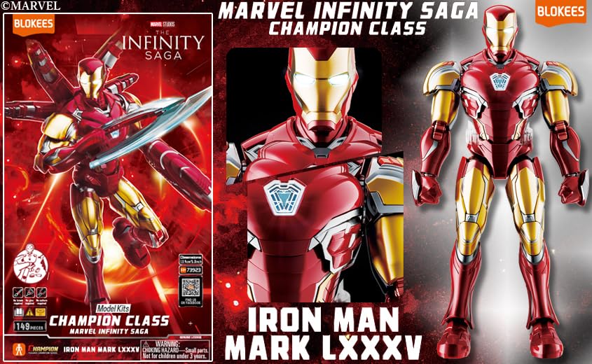 Doyusha Marvel Infinity Saga Champion Class Series Iron Man Mark 85 Plastic Approximately 135mm Tall Model,
