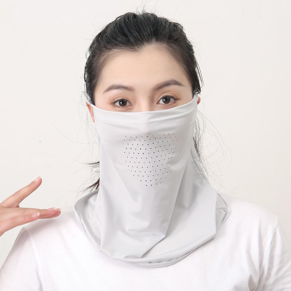 Ice silk breathable sunscreen mask, men s and women s summer outdoor riding shading neck cover, sunscreen mask, sunscreen veil