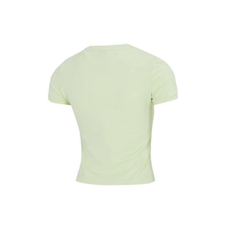 Puma Solid Color Logo Casual Short Sleeve T-Shirt Women Tops Cyan 532562-06
