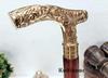Walking Stick: Brass Handle Wooden Cane