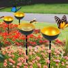Bee Watering Station Bee Water Feeder With Metal Stakes Elegant Metal Garden Sculpture Stakes Decor Bee Water Feeder Cup