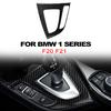Acoperire Panou Control Schimbător Viteze Fibră de Carbon Autocolant Ornament Interior Pentru BMW F20 F21 2012-2015 Accesorii Interior Auto