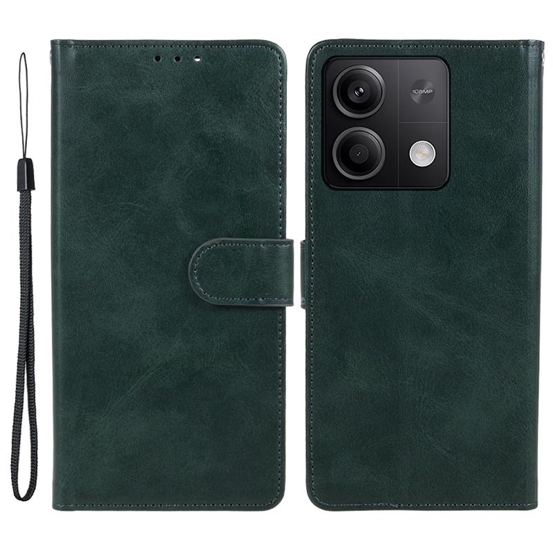 

Противоударный чехол для телефона Xiaomi Redmi Note 13 5G, магнитный кошелек-подставка из ПУ кожи, чехол для телефона Midnight Green