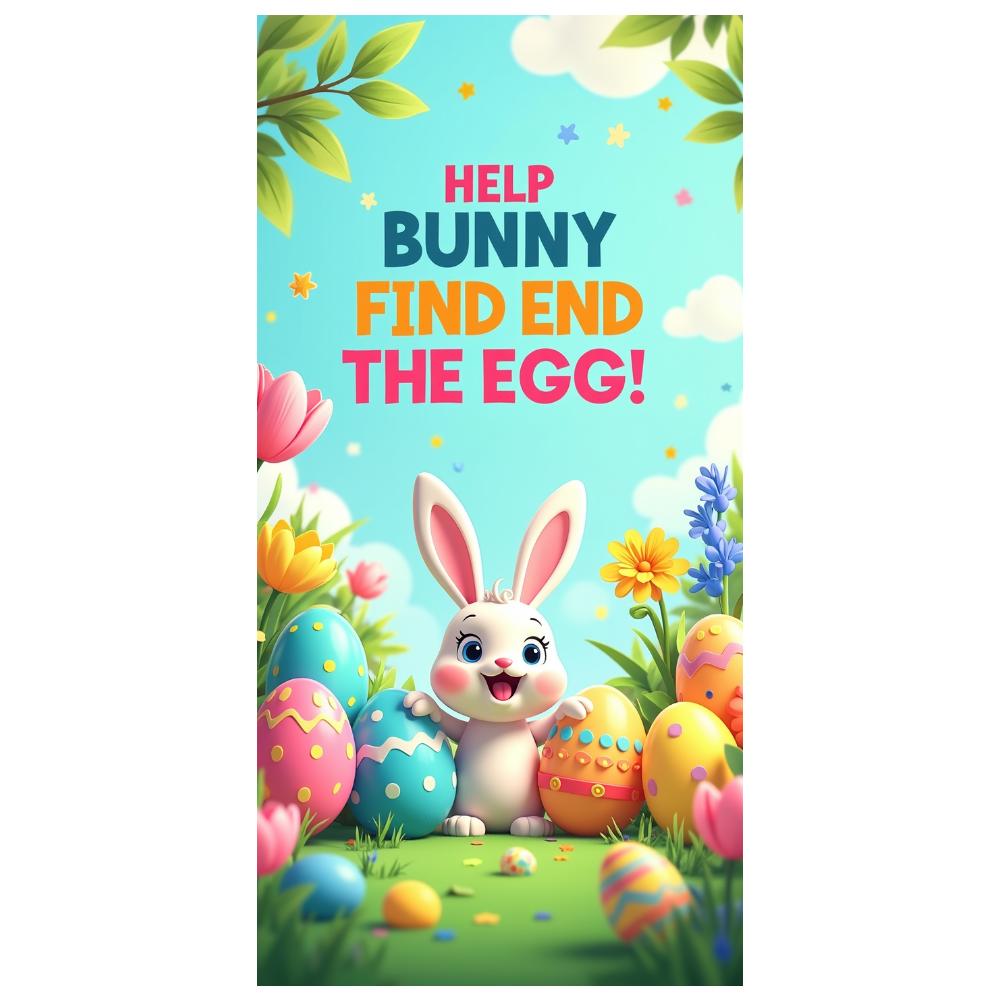 Decorative Festive Decoration Celebration Vibrant Outdoor Spring Backdrop Cheerful Easter Banner for Family Celebration