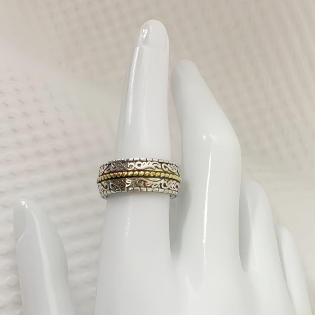 Tang Dynasty Grass Pattern Hemp Rope Retro Open Ring - Unique and Versatile Design