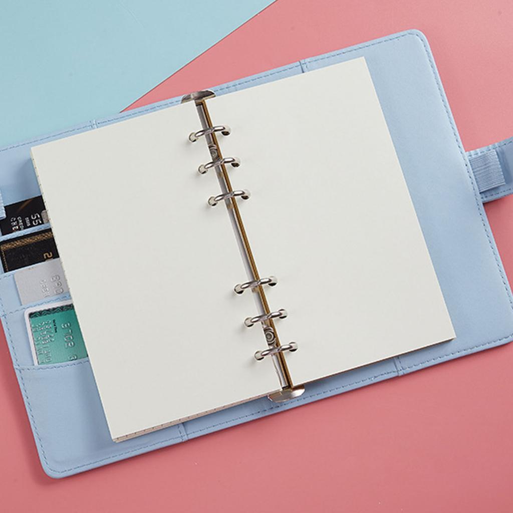 Refillable Leather 6 Rings Binder Budget Planner Binder Business Notebook Binder Covers Travel Journal Binder Covers