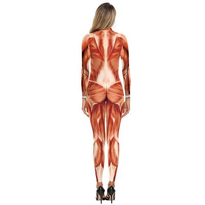 Hot-selling Human Muscle Organs Digital Printing Sweater Series Women's Leggings Jumpsuit