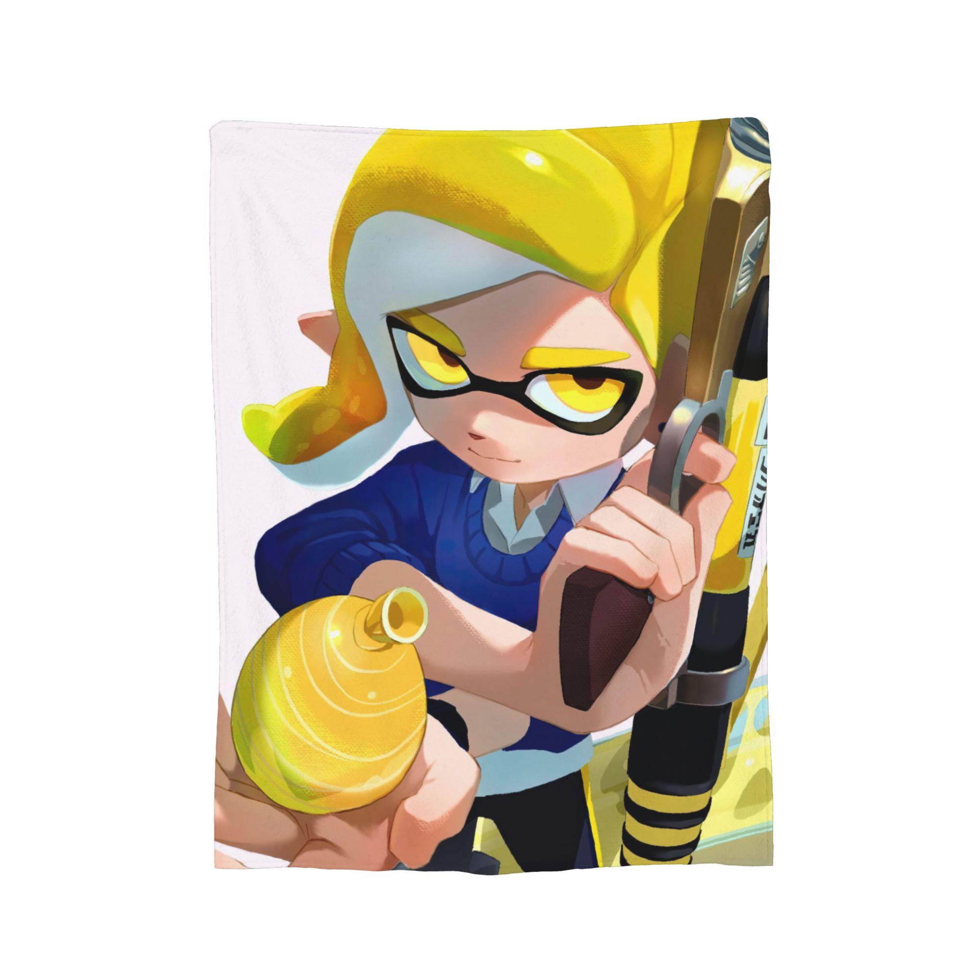 Splatoon Game Blanket Fleece Summer  Multi-function Ultra-Soft Throw Blanket for Bed Outdoor Bedspread 30x40in