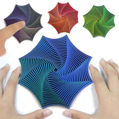 Sekizgen Fidget Fidget Sekizgen Oyuncak 3D Baskı Geometrik İllüzyon Stres Karşıtı Fidget Oyuncakları Stres Duyusal Parti Oyunları