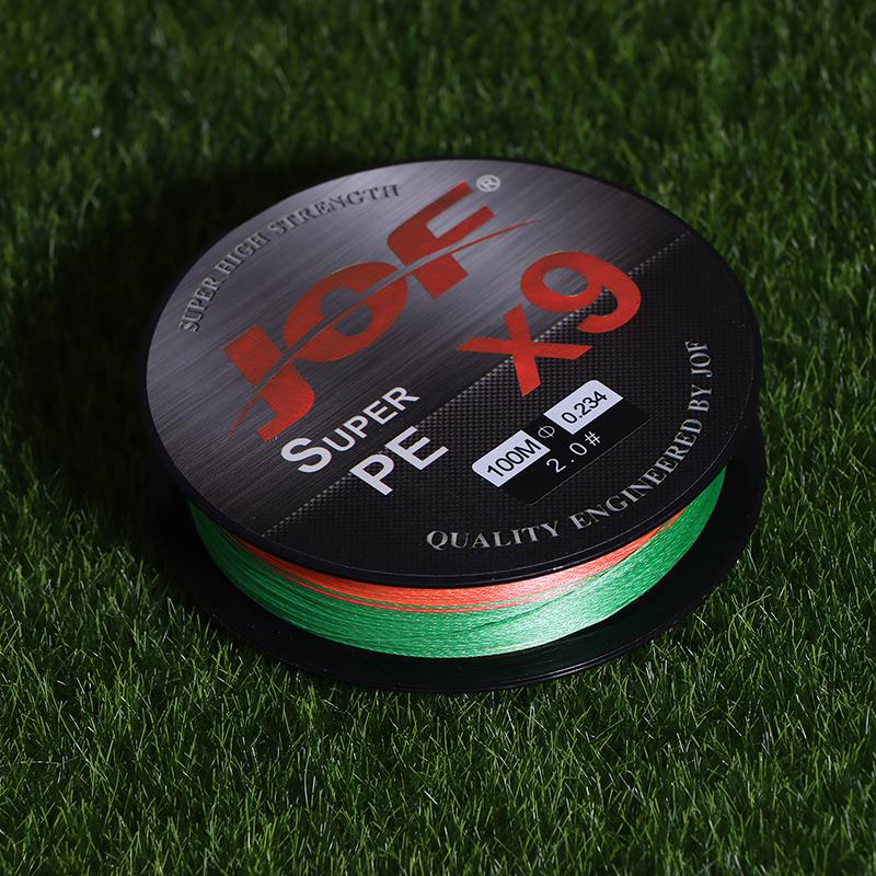 Pe Braided Fishing Line, 9 Braids, Wear-Resistant For Freshwater And Saltwater Available In Rainbow And Gray Colors