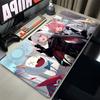 Large Gaming Mouse Pad with Antislip Base and Stitched EdgesAnime Girl with Big Gun Print Desk Mat for PC Laptop Gaming