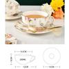 European Bone China Coffee Cup Set – Porcelain Cup, Saucer & Spoon Flowers Tea Set