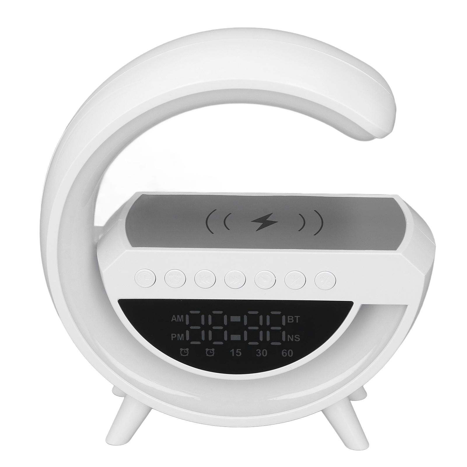 

Окружающее освещение Bluetooth-динамик, зарядное устройство, беспроводное зарядное устройство в форме буквы G, ночник с часами