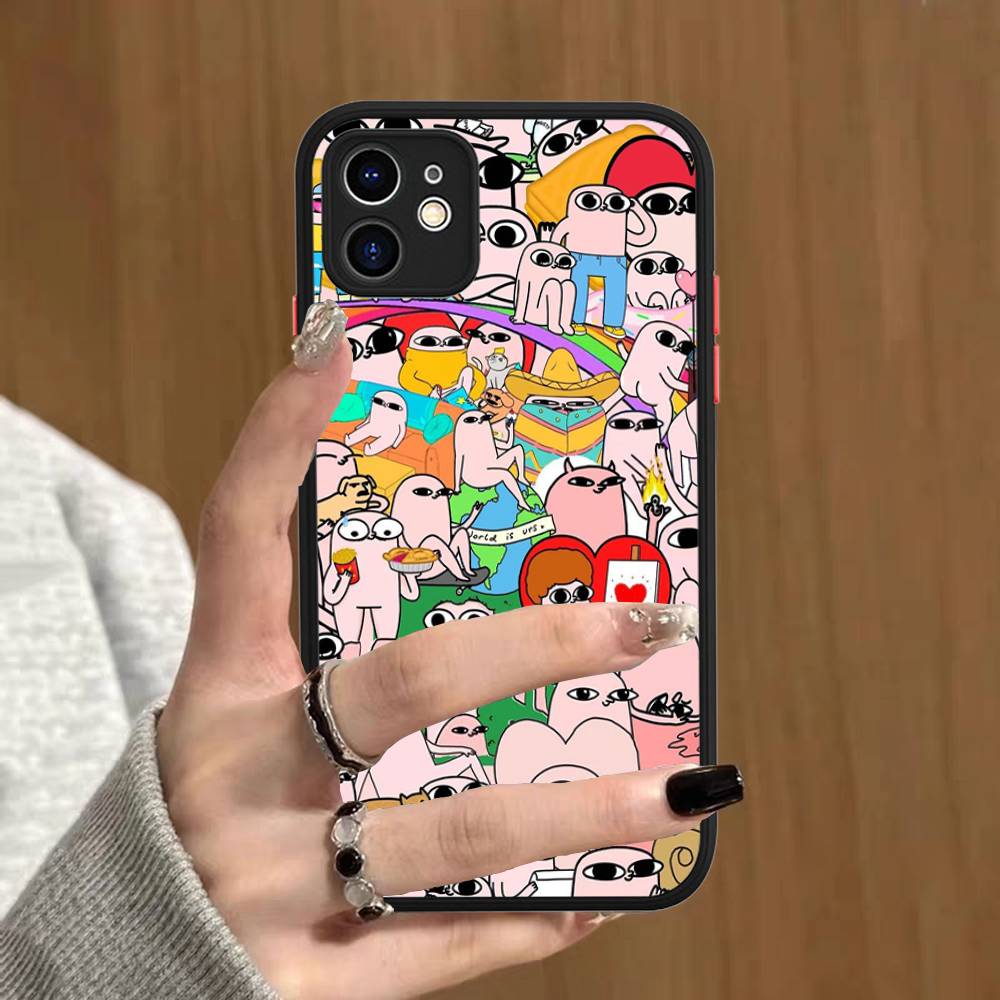Ketnipz Cartoon Phone Case For IPhone 16 15 14 11 12 13 Pro Max Plus 12 XS Max Back Cover Matte Case