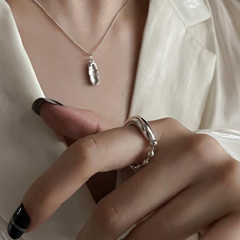 Elegant Adjustable Copper Geometric Ring For Women Fashionable Ins Style Unique Design