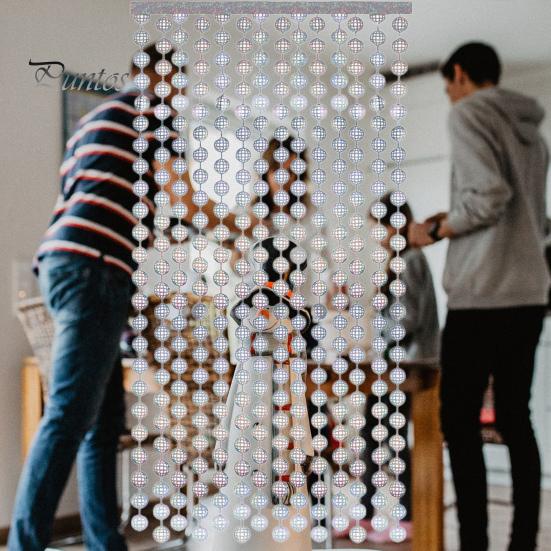Disco Ball Self Adhesive Silver Color Shiny Party Wall Background Bead Curtain Bar Party 200x100cm Glittering Tinsel Curtain Backdrop Decor