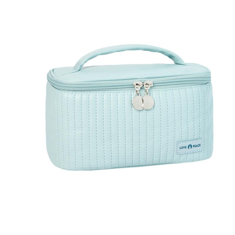 Advanced Sense Cream Cake Cosmetic Bags for Female Hand Carrying Travel Makeup Storage Bag Portable PU Wash Toiletries Bag