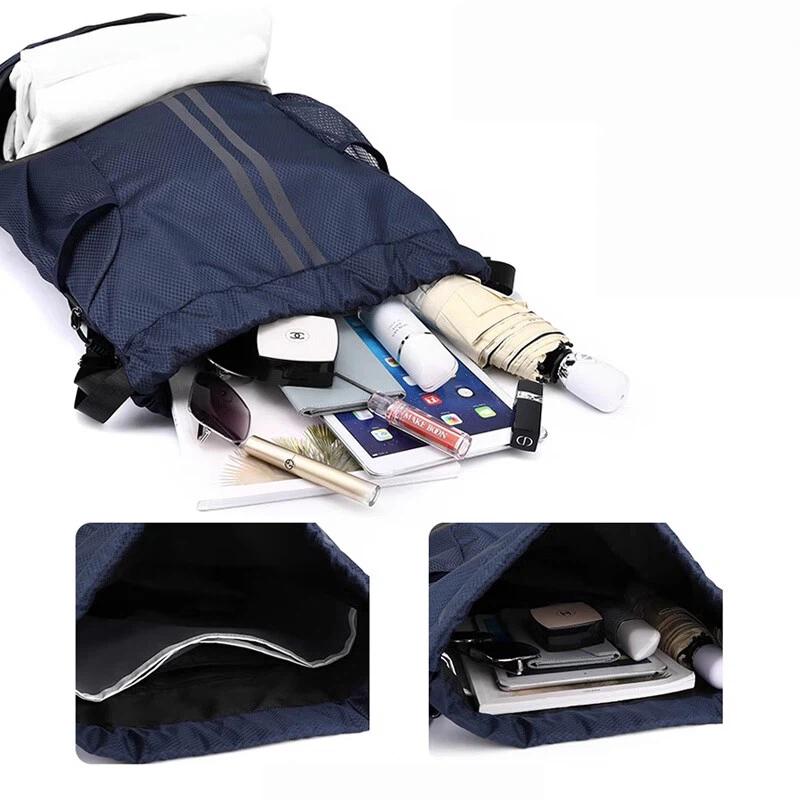 SCOGOLF Sport Bag, Wet-Dry Separation, Swimming Bag, Training Backpack, Fitness Bag, Black, Size L