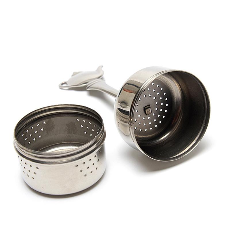 Infusore per Tè in Acciaio Inossidabile Colino Cilindrico Filtro per Spezie Erbe Palline Condimento Catena Appendi Accessori da Cucina