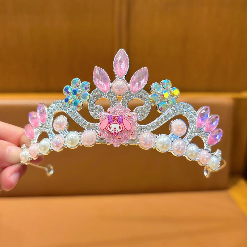 

Повязка на голову «Корона принцессы» со стразами для девочек — детский аксессуар для волос на дни рождения