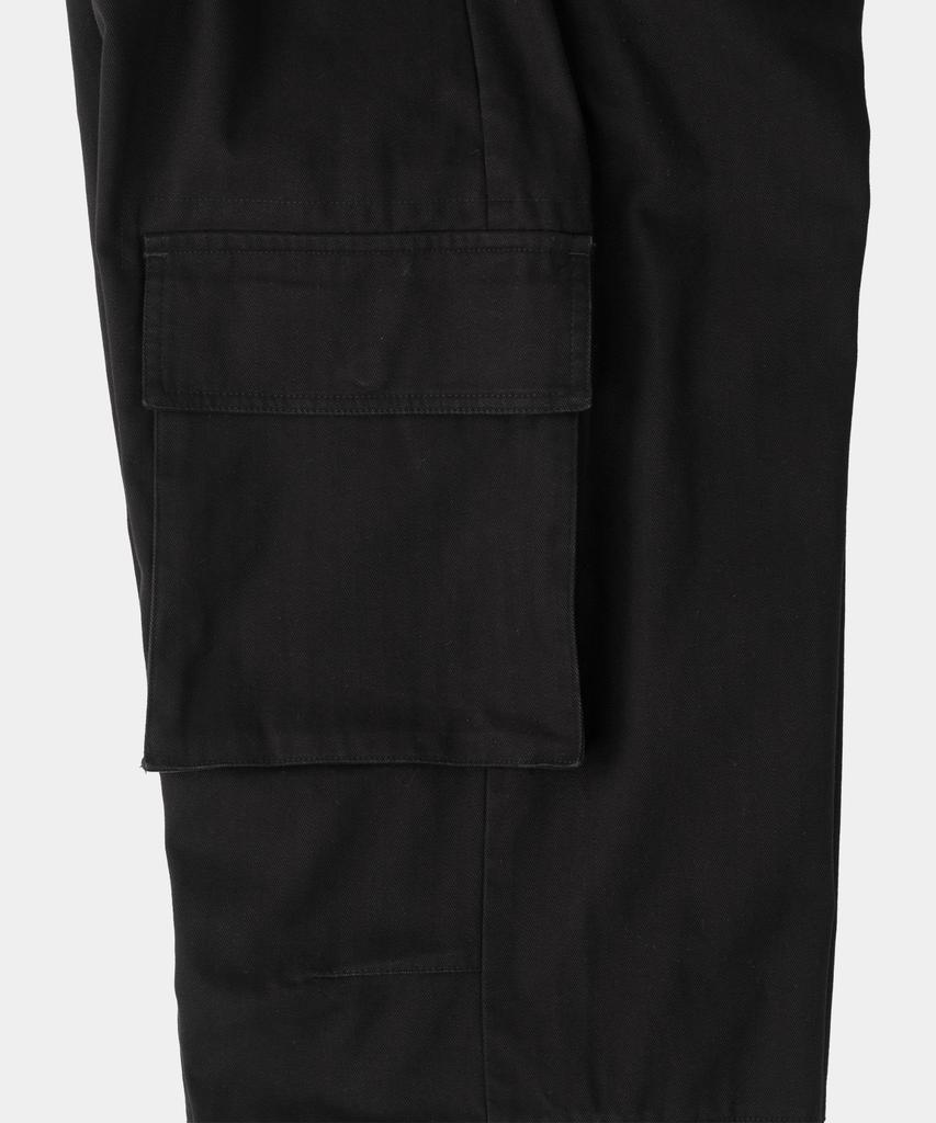 SLOWACID Washed Herringbone Cargo Pants [Black]