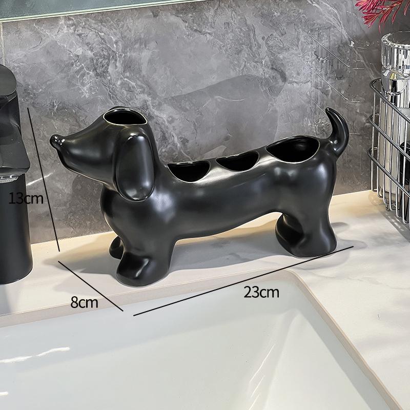 Ceramics Toothbrush Storage Racks Couple Electric-Toothbrush Holder Cute Cartoon Toothpaste Stand Bathroom Washbasin Rack