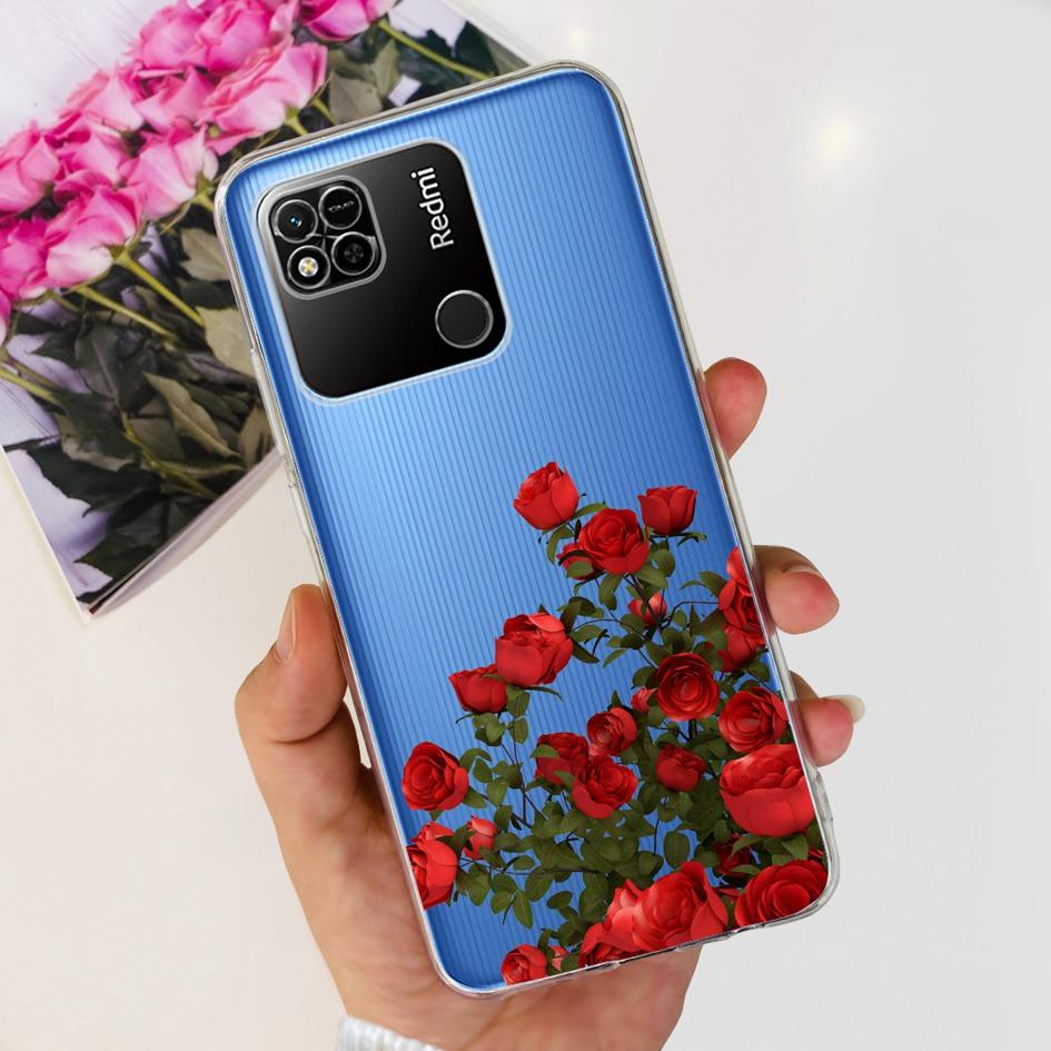 For Xiaomi Redmi 10A Case New Fashion Flower Butterfly Transparent Silicone Cover For Xiomi Redmi 10A Funda Redmi10a 10 A Bumper