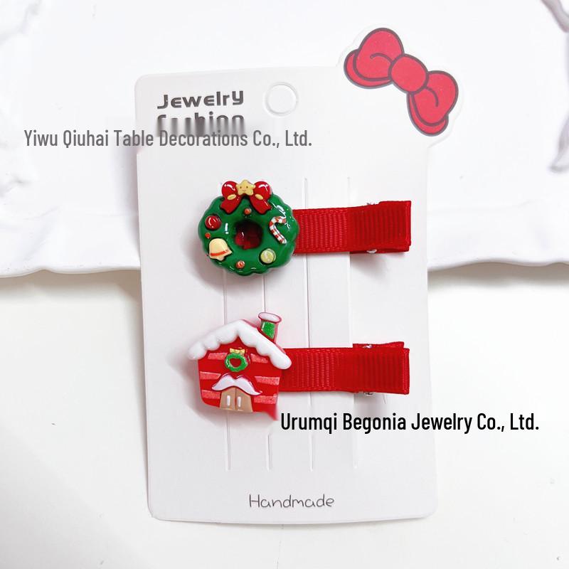 Christmas Hair Clip & Headband Set: Antlers, Snowman, Santa Claus Party Accessories