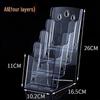 Lilang A6 Wall-Mounted 4-Tier Acrylic Brochure Holder (2-Pack)