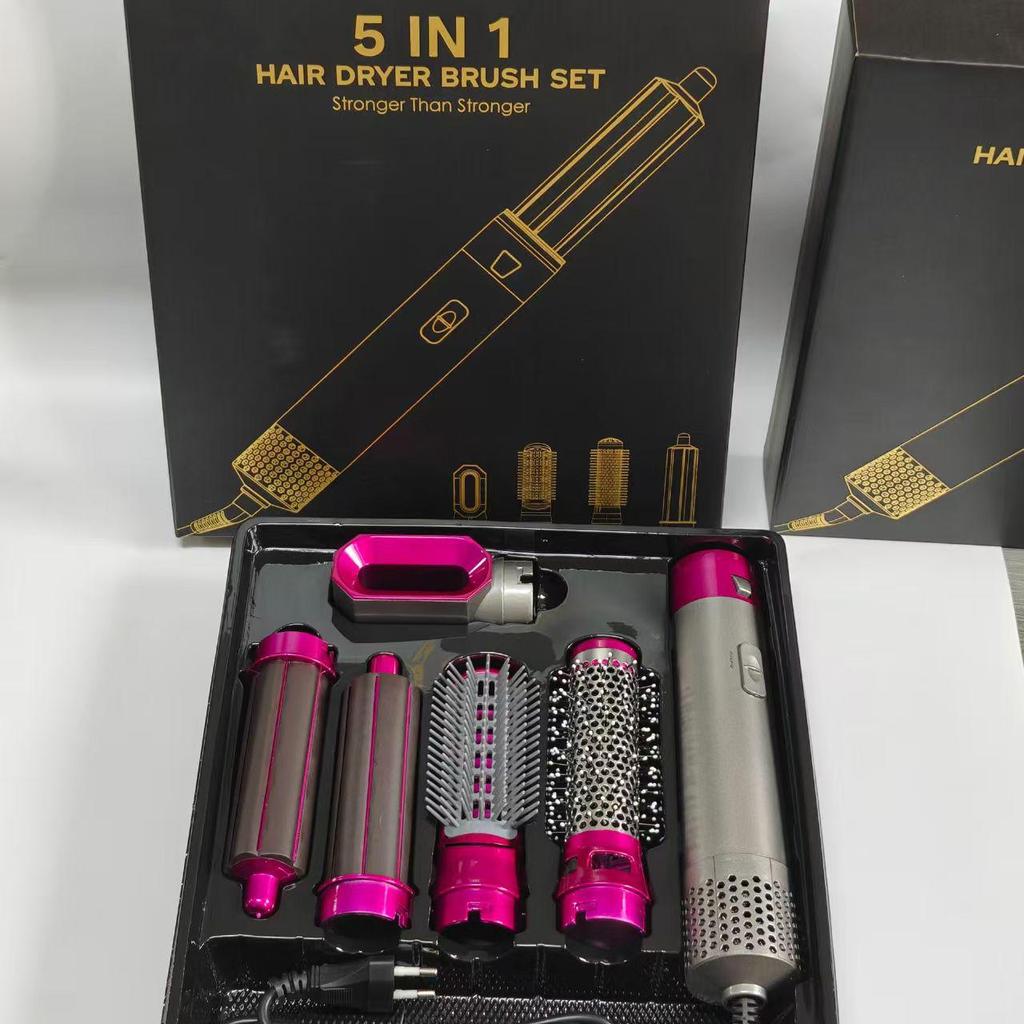 5-in-1 Multi-functional Hair Dryer & Styling Comb: Curl, Straighten, and Volumize with Automatic Curling