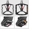 ROCKBROS Bicycle Pedals Alloy Bearings Cycling Pedals Platform Bike Flat Pedal Pedals Reflective Anti-slip MTB Bike Accessories