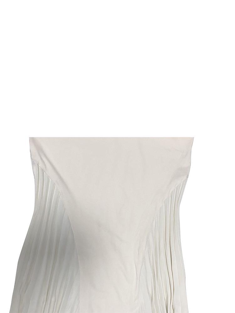 2025 Women’s Elegant Long Sleeve Pleated Knit Dress for Spring/Autumn