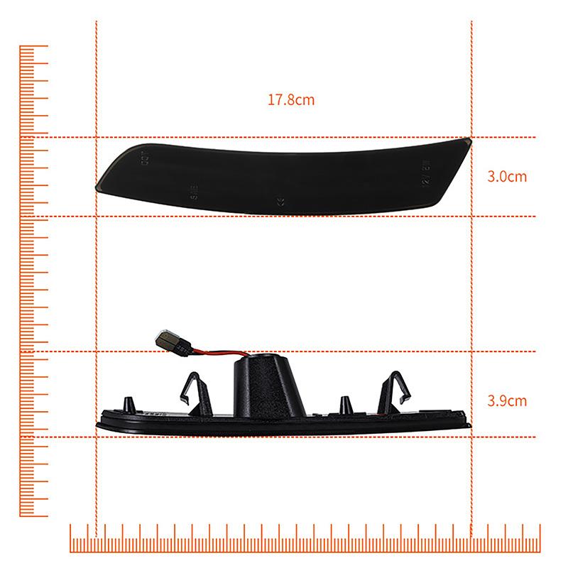 4Pcs LED Light Car Accessories Amber Front Side Marker Light Red Rear Side Fender Side Lights Fit For Chevrolet Camaro 2016-2024