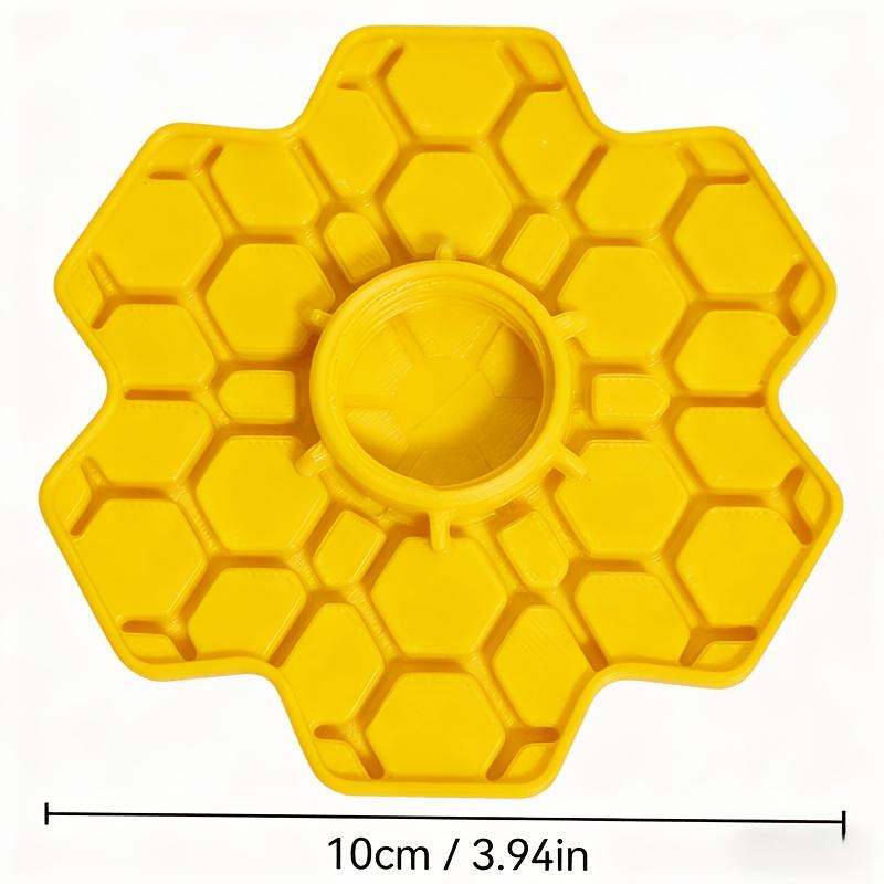 Bee Water Feeder with Perch Safe Honeybee Drinking Station for Garden Patio Beekeeping Supplies, Small-Hole Honeycomb Tray