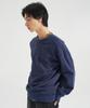 SLOWACID Washed Henley Neck Sweatshirt [Navy]