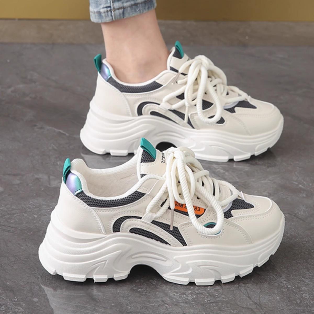 

Women s 2025 Versatile Soft Sole Running Shoes - Thick Soles for a Smaller Foot Look 37 білий