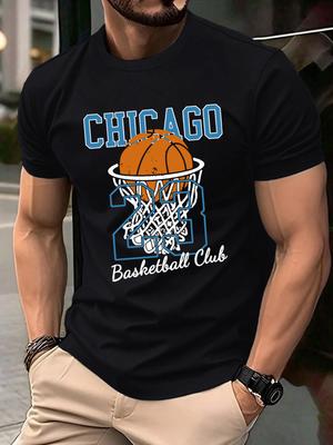 Summer 100 Cotton Chicago 23rd Team Logo Tshirt Men Trendy Casual Stylish Streetwear Great Gift Basketball Enthusiasts Fashion