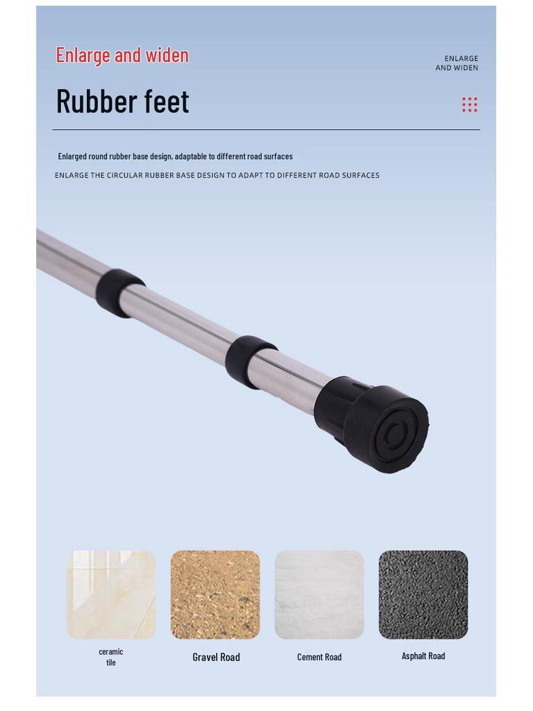 Retractable Adjustable F-Type Stainless Steel Arm/Elbow Crutch for Adults & Children