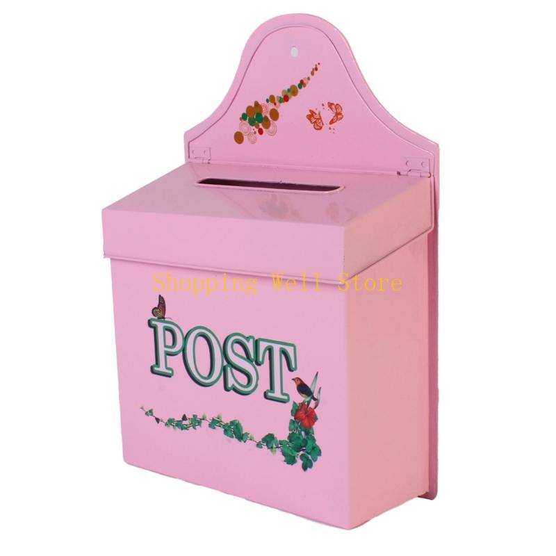 KX4B Decorative Iron Mailbox For Outdoor Use Large Capacity Rustproof Wall Mounted Mail China Mainland