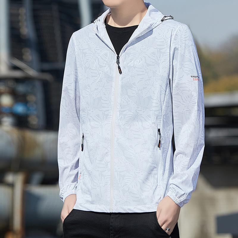 

Солнцезащитная одежда для мужчин, новая летняя солнцезащитная одежда, мужская куртка с капюшоном и защитой от ультрафиолета для рыбалки на открытом воздухе, ультратонкая XL