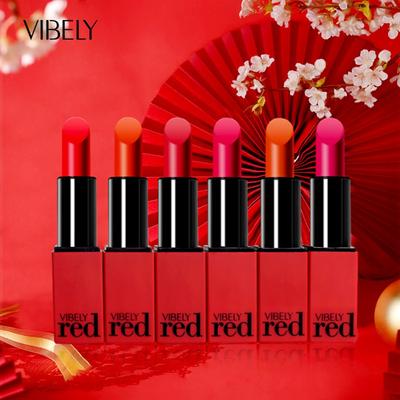 VIBELY Red Lip Glossal Matte Fog Lipstick Red Velvet Lipstick Red 10 Colors